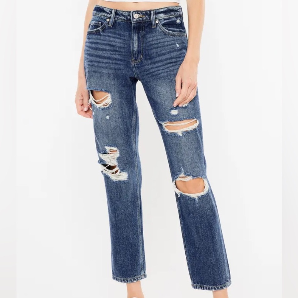 Maurice’s KanCan Mom Nonstretch Distressed Jean